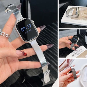 Pulsera correa especular delgada ultra metálica ultra delgada para Apple Watch Series 10 9 8 7 6 5 4 - Imagen 1 de 14