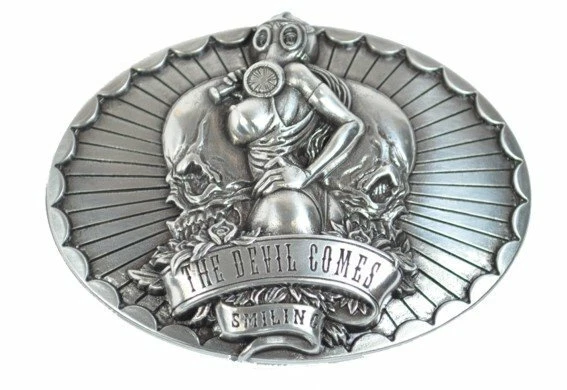 Boucle de Fermeture Boucle Ceinture The Devil Comes Boucle Vissée Boucles 10x7cm - Photo 1/1