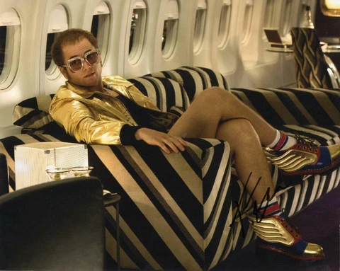 TARON EGERTON SIGNED 8X10 PHOTO ROCKETMAN ELTON JOHN AUTHENTIC AUTOGRAPH COA C Cover