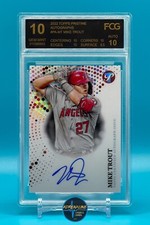 2022 TOPPS PRISTINE AUTOGRAPHS MIKE TROUT #PA-MT FCG 10 GEM MINT AUTO 10