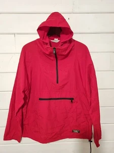 VINTAGE LL BEAN MOUNTAIN CLASSIC ANORAK MEN’S Medium Red Made In Honduras Superb - Picture 1 of 13