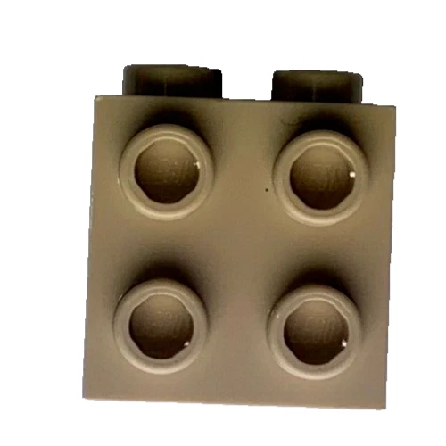 Lego Light Bluish Gray 1x2x1 2/3 Bricks Modified 4 Studs on 1 Side X50