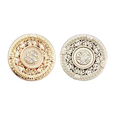 5pcs Retro Enamel Round Metal Buttons for Clothing Repair Sewing Handmade Decor - Image 1 of 3