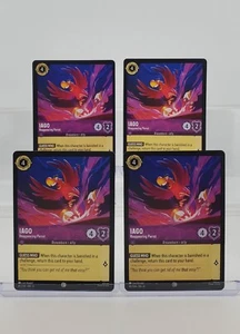 Disney Lorcana Iago - Reappearing Parrot 45/204 Azurite Sea C 4 Cards Set - Picture 1 of 1