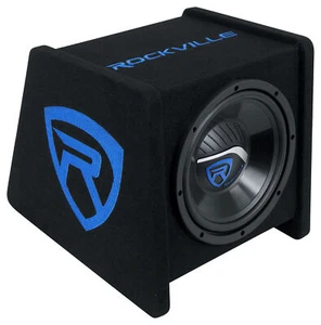 Rockville RV10P 10" 500w Car Audio Subwoofer in Vented Sub Enclosure Box - 4 Ohm - Picture 1 of 6