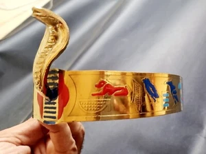 Handmade Egyptian Cleopatra With Cobra Headpiece,Made OF Copper.Egyptian Art - Picture 1 of 8
