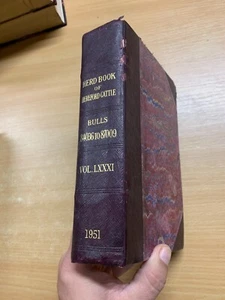 Raro 1951 " The Herd Libro Sugli Hereford Bestiame " Bulls & Cows Vol 81 (P6 - Picture 1 of 14