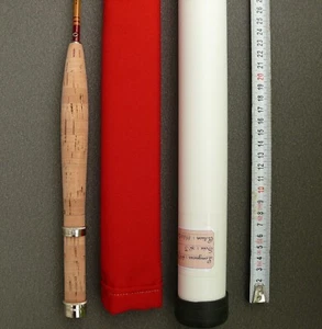 Pêche CANNE à MOUCHE 1 Brin 4'4p 42gr Bambou Refendu Fly rod Bamboo fishing cane - Photo 1/19