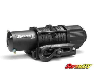 SuperATV Heavy-Duty 4500 Lb. Synthetic Rope ATV UTV Winch - With Wireless Remote - Picture 1 of 6