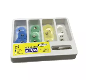 40pcs Dental SOFLEX Composite finishing polishing discs 12mm +mandrel - Picture 1 of 5