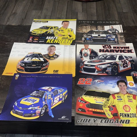 Nascar Lot of 6 Hero/Post Cards Joey Logano Kevin Harvick Jimmie Johnson & More Cover