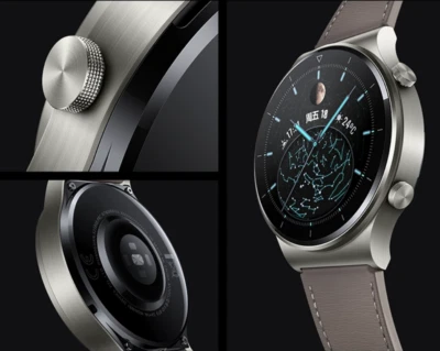 Huawei Watch GT 2 Pro 47mm Titanium Case Night Grey with Black Strap - Image 1 of 4