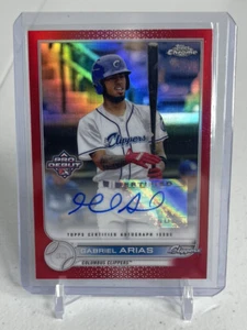 2022 Topps Pro Debut Gabriel Arias Red Chrome Auto 2/5 SSP PDC-142 PACK FRESH - Picture 1 of 3