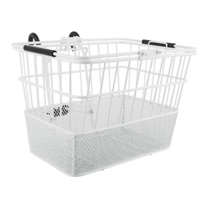 Cesta de acero blanca con elevación inferior de malla estándar Sunlite 13,5x9,87x9,5` - Imagen 1 de 1