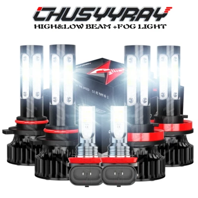 For 2013-2014 2015 Honda Accord Combo LED Headlight Fog Lights 6*Bulbs Kit 6000K - Image 1 of 4