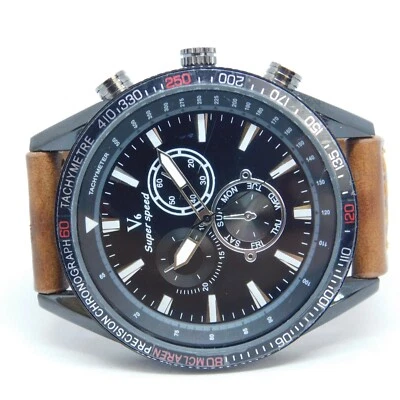 V6 Super Speed No. V0270 Quartz Analog Men's Fashion Watch New Battery - Image 1 of 4