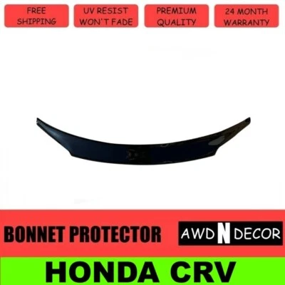 BONNET PROTECTOR Hood Guard FOR HONDA CR-V CRV 2012-2016 Black Tinted Stone Chip - image 1 of 4