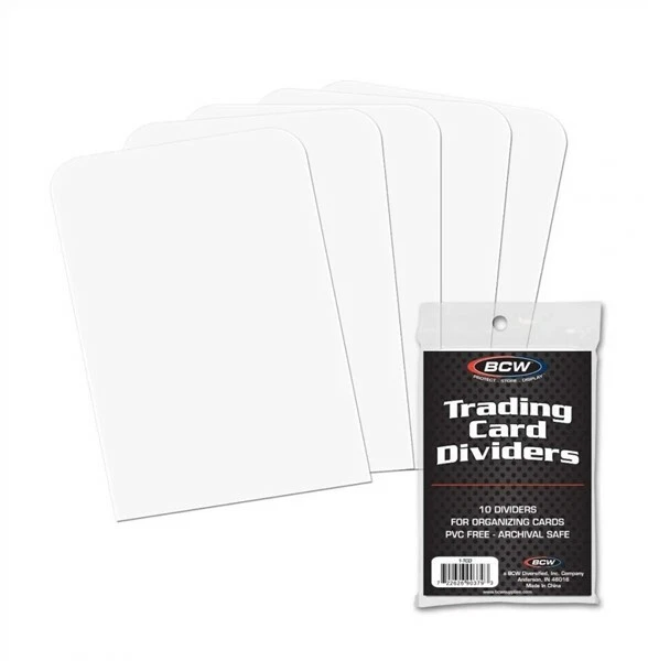 Lot / 100 BCW Tabbed White Baseball Trading Card Dividers 2 11/16 X 3 13/16 - Image 1 of 1