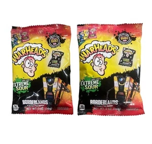 2 x (2 oz) Bags WARHEADS EXTREME SOUR BORDERLANDS Hard Candy - Picture 1 of 2