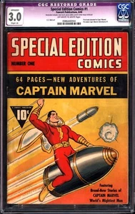 Special Edition Comics #1 (1940) CGC 3.0 -- 1. Solo Captain Marvel Comic; Resto - Bild 1 von 2