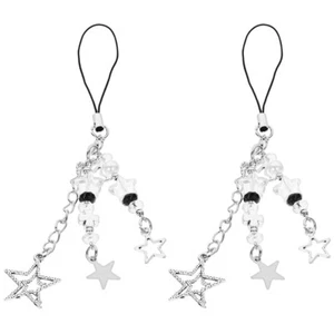 2 Pcs Pentagram Mobile Phone Chain Strap Charm for Women Pendant - Zdjęcie 1 z 12