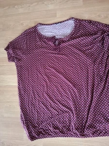 T Shirt Gina Benotti XL Gummizug im Saum. Bordeaux - Bild 1 von 2