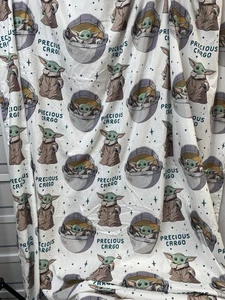 Star Wars Mandalorian Grogu/ Baby Yoda Twin Size Flat Sheet 100% cotton  - Picture 1 of 7