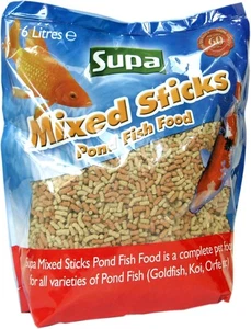SUPA Mixed Koi and Pond Sticks, 6L Sachet | Premium Quality Fish Food Offering A - Picture 1 of 6