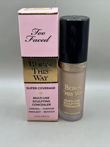 Corrector multiuso Too Faced Born This Way súper cobertura beige claro 0,45 oz NUEVO - Imagen 1 de 5