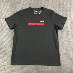 Camisa The North Face Nepal Para Hombres XXL Manga Corta Calce Relajado Negra Senderismo - Imagen 1 de 13