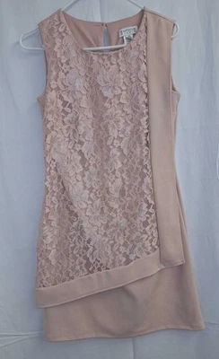 Vestido de encaje floral rosa polvoriento En Focus Studio para mujer talla 8 sin mangas  Foto 1 de 4