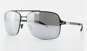 MYKITA TROY F25 Sunglasses Matte Black Frame Silver Lenses 58mm - Picture 1 of 4