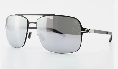 Gafas de sol MYKITA TROY F25 marco negro mate lentes plateadas 58 mm Foto 1 de 4