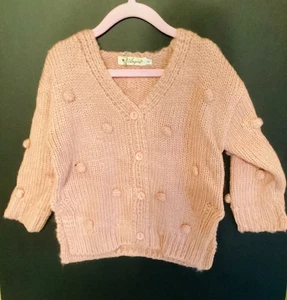 NEW - 18 month Boutique Girls Pink Sweater - Picture 1 of 4