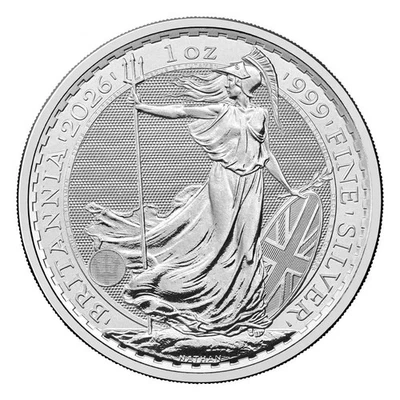 2026 U.K. 2 Pound Silver Britannia .999 1 oz Brilliant Uncirculated - Image 1 of 3