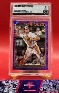 2024 Topps Chrome #277 Jordan Westburg Purple Sonar Refractors Graded 9 SN RC - Picture 1 of 2