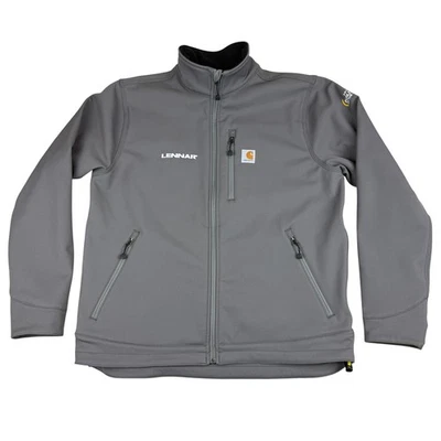 Carhartt Softshell Jacket Mens L Gray Rain Defender Relaxed Fit Heavyweight - Image 1 of 4