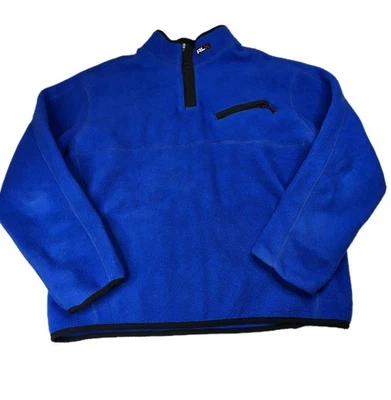 RLX Polo Deportivo Polar Pullover Chaqueta Azul Para Hombre Talla L 1/4 Bolsillo con Cremallera Foto 1 de 4