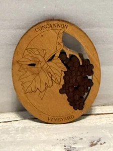 Imán de refrigerador Concannon Vineyard Livermore, CA madera de vino RARO - Imagen 1 de 3