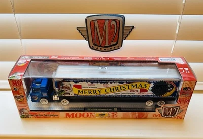 M2 Machines Auto Haulers MoonPie 1960 Ford C600 & 1949 Studebaker 2R Truck Blue - Image 1 of 4