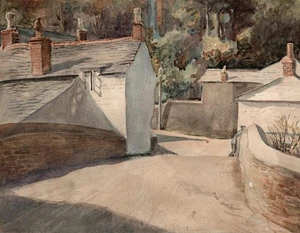 Percival John Walford (1893-1978) Watercolour Painting - Village Landscape - Picture 1 of 5