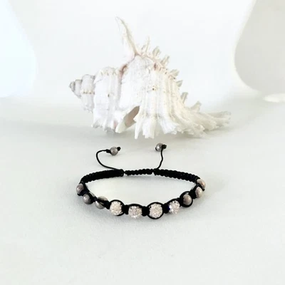 STROILI ORO BRACCIALE UNISEX AMICIZIA NERO ORO BEIGE CHAMPAGNE PALLINE LUMINOSO - Immagine 1 di 3