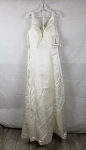 MoriLee by Madeline Gardner Wedding Dress Sz 8 Ivory 6862 Never Worn Sleeveless - Picture 1 of 10