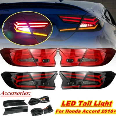 Conjunto de luces traseras LED para Honda Accord 2018 2019 rojas Foto 1 de 4