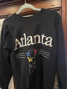 Vintage 1996 Atlanta Olympic Games Sweatshirt Black Size XL. Rare - Picture 1 of 4
