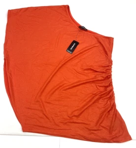 NEW Express XS Orange One Shoulder Cutout Cropped Top sz XS - Picture 1 of 7