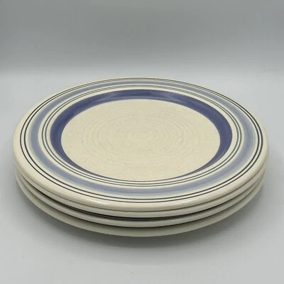 "Juego de 4 platos de cena Pfaltzgraff Rio 11"" remolino azul y crema" Foto 1 de 4