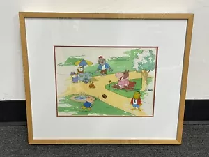 RARE The Busy World of Richard Scarry ~ Framed Color Model Cel ~ 19.5" x 16" - Picture 1 of 7