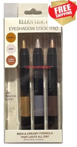 ELLEN TRACY Eyeshadow Stick Trio ~ Golden / Polar / Coffee Beans ~ Last all day - Picture 1 of 4