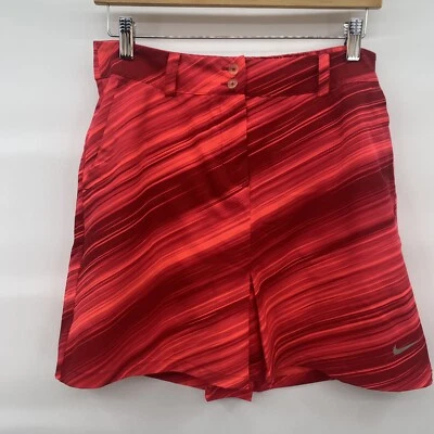 Mujer Nike Golf Tour Performance Rojo Hyper Speed Rayas Skort Talla 4 Foto 1 de 4